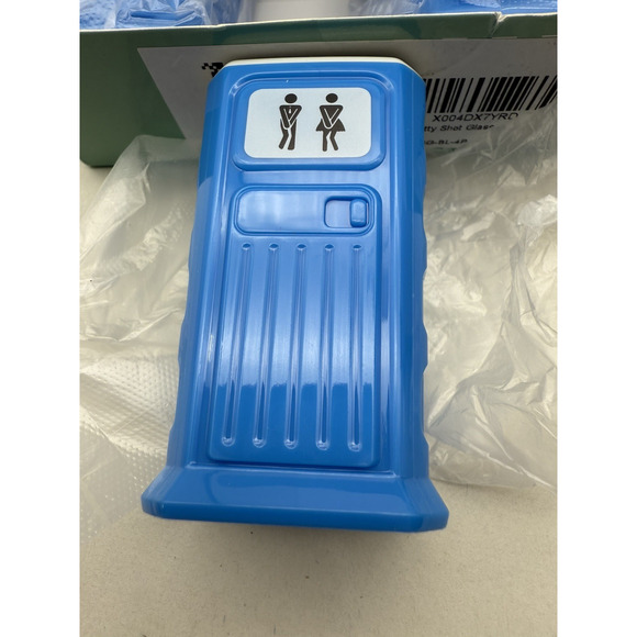 Porta Potty Shot Glasses Set of 4, Funny Gifts For Christmas Party Coworker READ - Picture 5 of 16